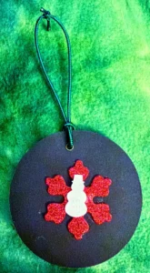 Snowman And Star Cardstock Paper Ornament