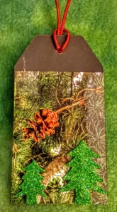 Pinetree And Photo Cardstock Paper Ornament