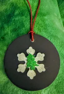 Pinetree And Star Cardstock Paper Ornament